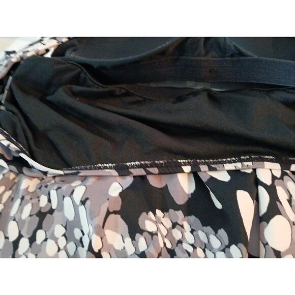 Swimsuits For All, Gray/ White Animal Print /Tankini Top with Tie On Side/ Sz 22 - Picture 9 of 16